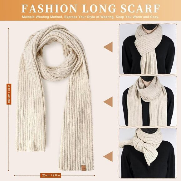 Winter Beanie Hat Scarf Gloves Set for Women Pom Pom Beanie Touchscreen Gloves main image 5